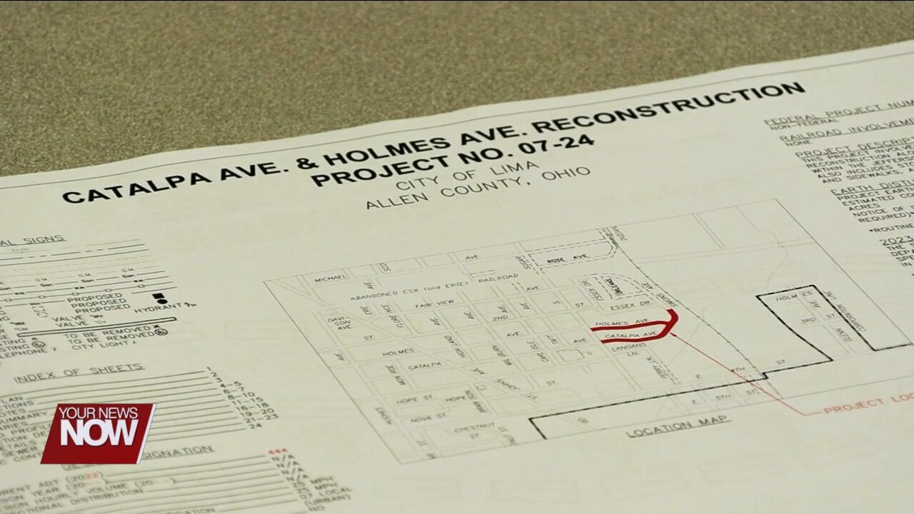 Residents and city officials discuss the Catalpa and Holmes Reconstruction Project
